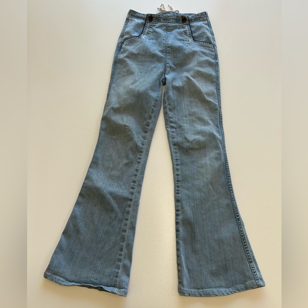 BDG Urban Outfitters Corset Back Vintage Aesthetic Flare Leg Denim Pant  Sz 25